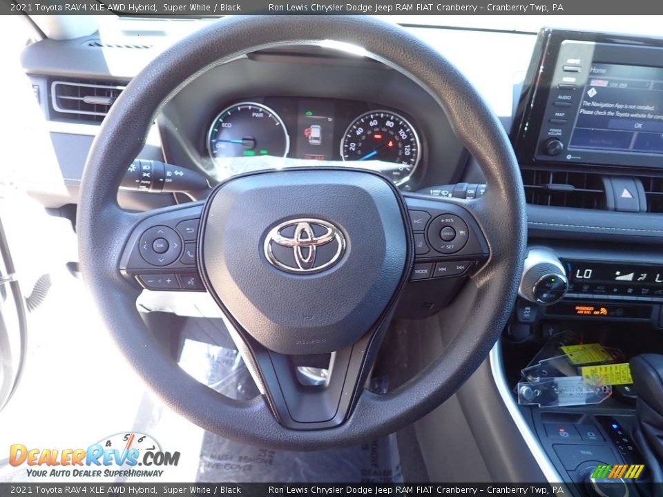 2021 Toyota RAV4 XLE AWD Hybrid Super White / Black Photo #19