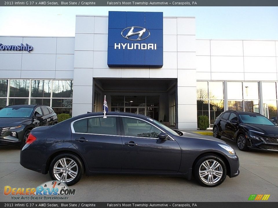 2013 Infiniti G 37 x AWD Sedan Blue Slate / Graphite Photo #1