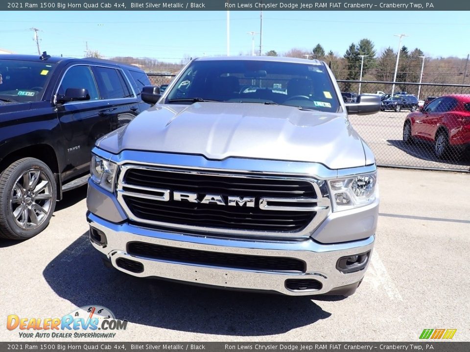 2021 Ram 1500 Big Horn Quad Cab 4x4 Billet Silver Metallic / Black Photo #2