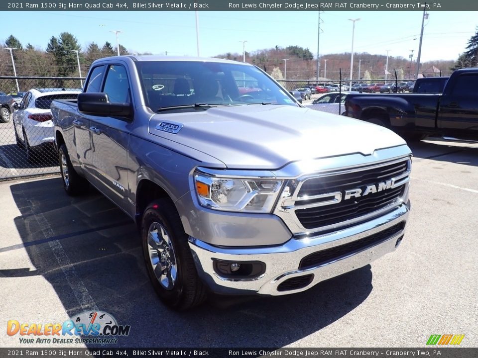 2021 Ram 1500 Big Horn Quad Cab 4x4 Billet Silver Metallic / Black Photo #3