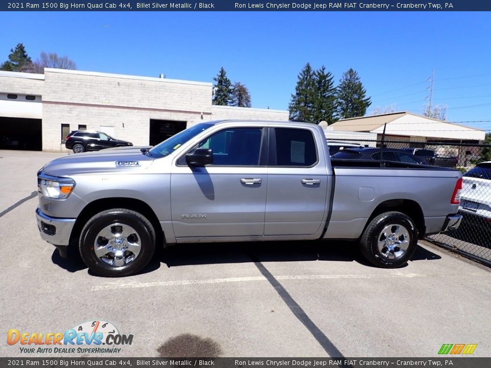 2021 Ram 1500 Big Horn Quad Cab 4x4 Billet Silver Metallic / Black Photo #4