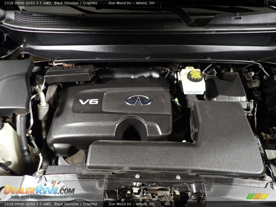 2018 Infiniti QX60 3.5 AWD Black Obsidian / Graphite Photo #6