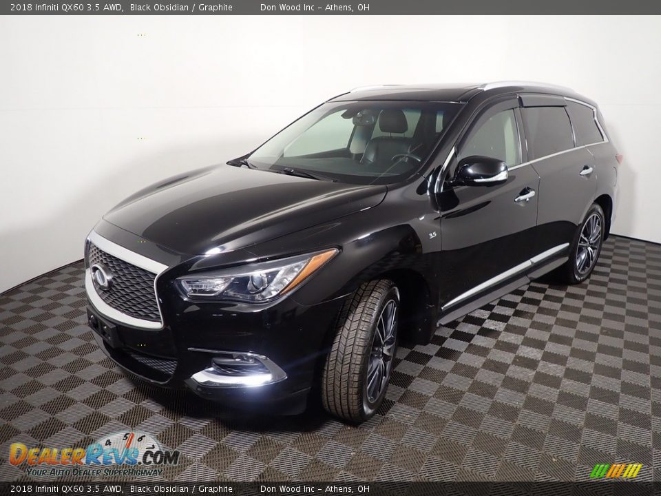 2018 Infiniti QX60 3.5 AWD Black Obsidian / Graphite Photo #8