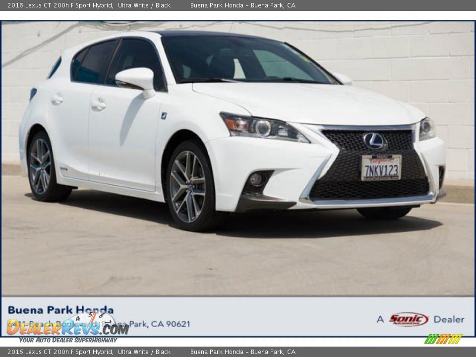 2016 Lexus CT 200h F Sport Hybrid Ultra White / Black Photo #1