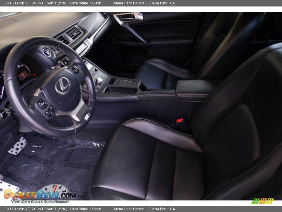 Black Interior - 2016 Lexus CT 200h F Sport Hybrid Photo #3