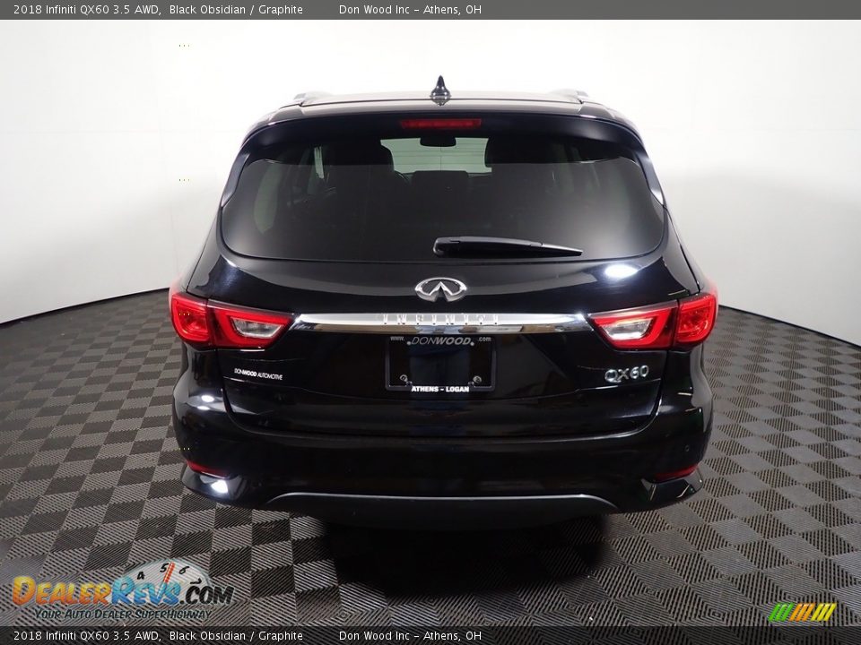 2018 Infiniti QX60 3.5 AWD Black Obsidian / Graphite Photo #11