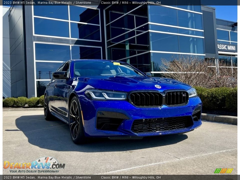 2023 BMW M5 Sedan Marina Bay Blue Metallic / Silverstone Photo #1