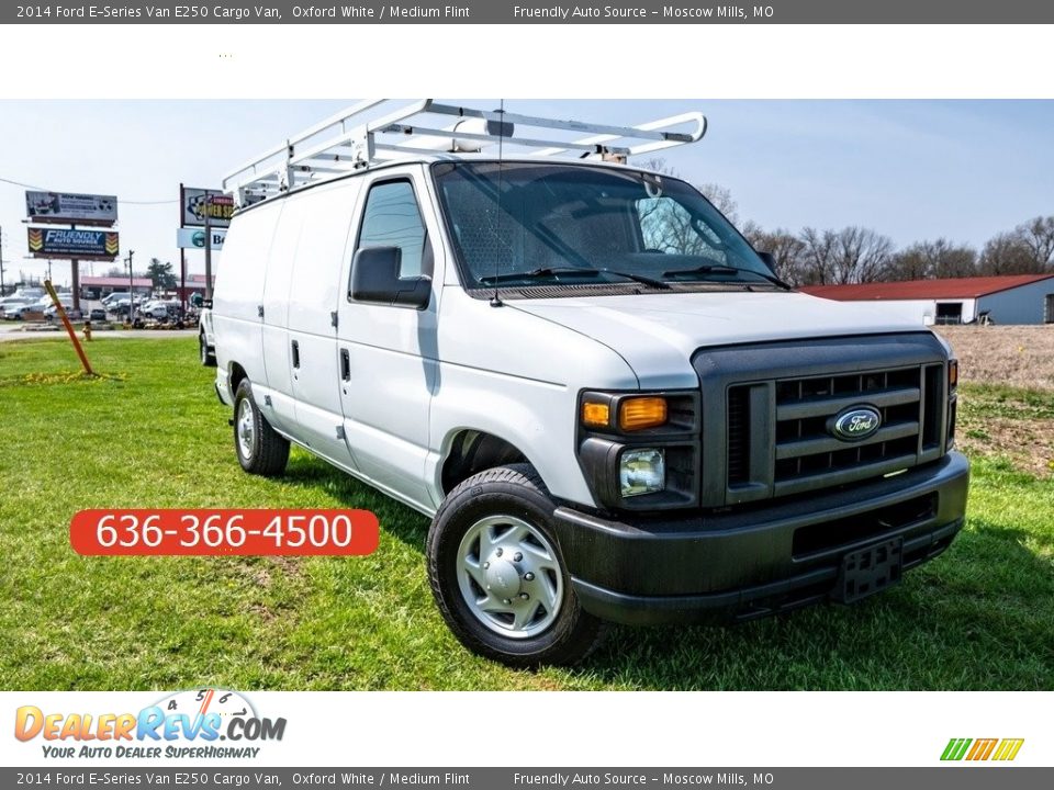 2014 Ford E-Series Van E250 Cargo Van Oxford White / Medium Flint Photo #1