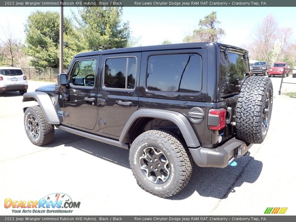 2023 Jeep Wrangler Unlimited Rubicon 4XE Hybrid Black / Black Photo #3