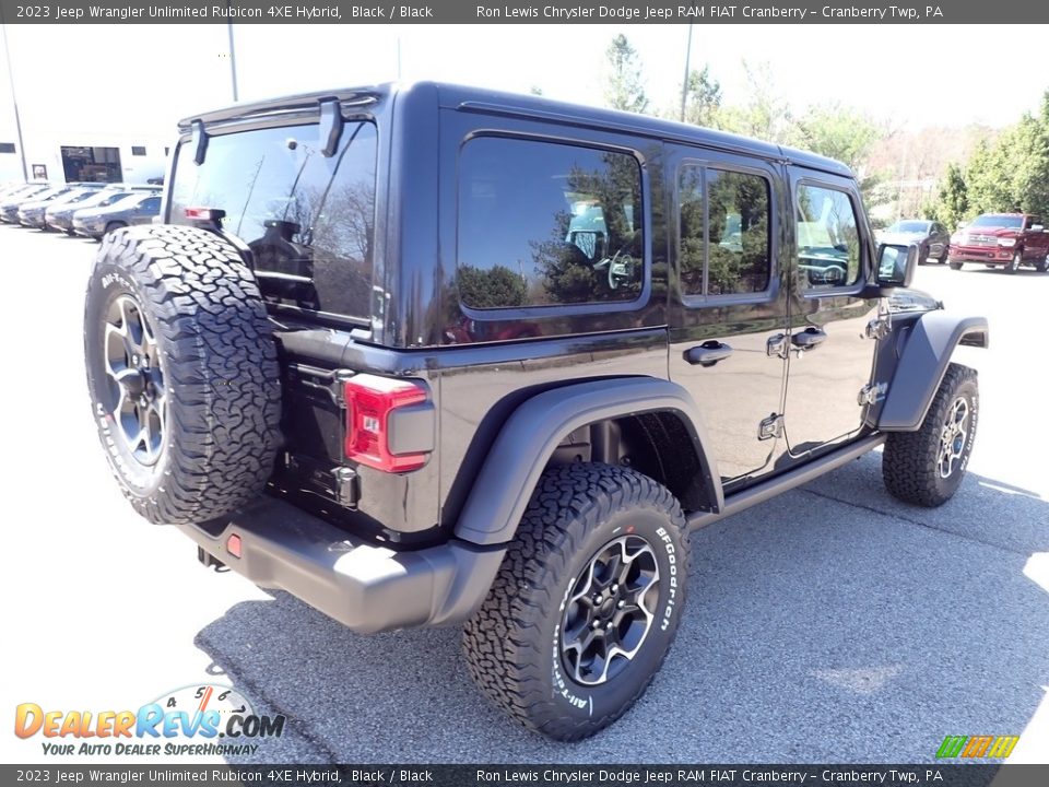 2023 Jeep Wrangler Unlimited Rubicon 4XE Hybrid Black / Black Photo #5