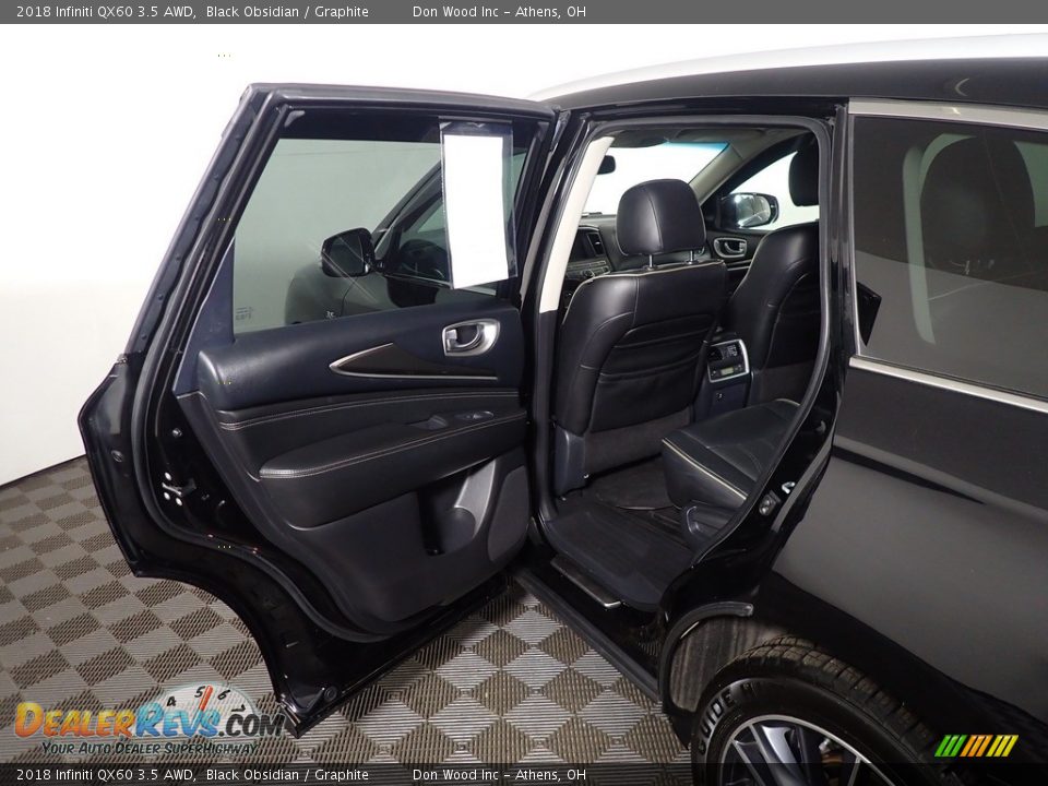 2018 Infiniti QX60 3.5 AWD Black Obsidian / Graphite Photo #31