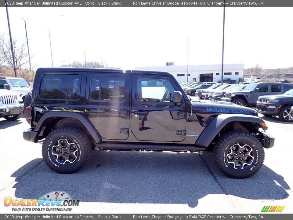 2023 Jeep Wrangler Unlimited Rubicon 4XE Hybrid Black / Black Photo #6