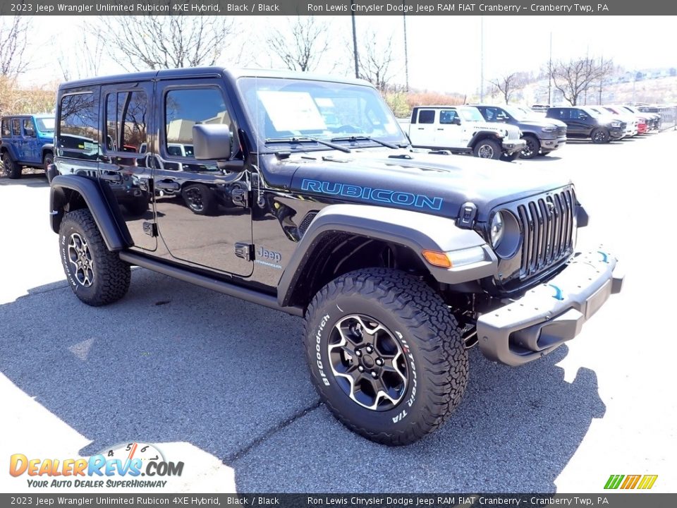 2023 Jeep Wrangler Unlimited Rubicon 4XE Hybrid Black / Black Photo #7