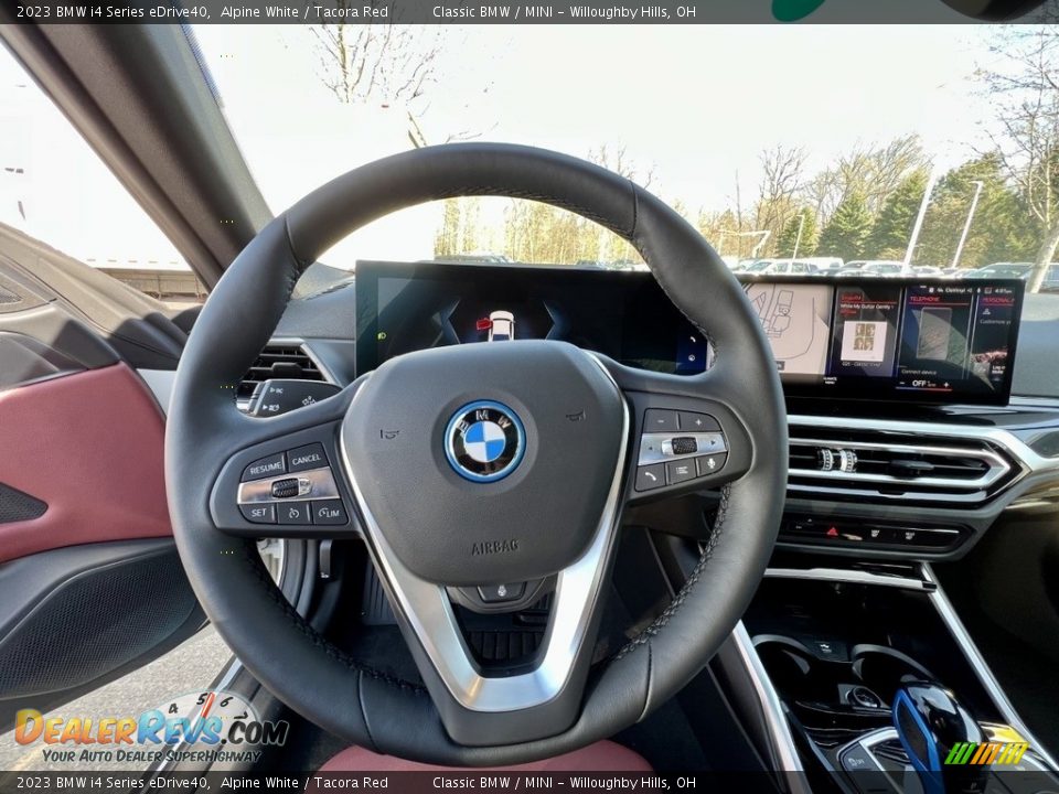 2023 BMW i4 Series eDrive40 Alpine White / Tacora Red Photo #8