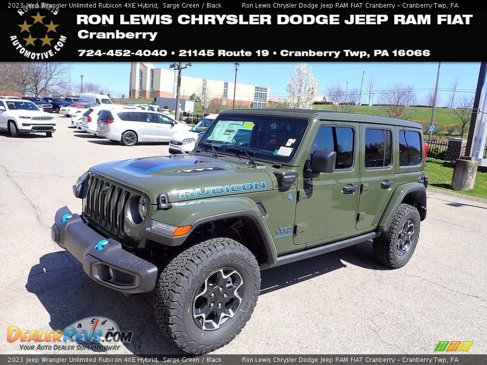 2023 Jeep Wrangler Unlimited Rubicon 4XE Hybrid Sarge Green / Black Photo #1