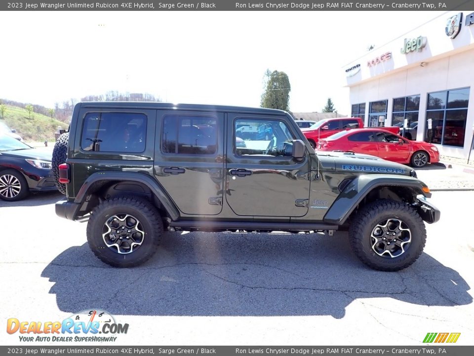 2023 Jeep Wrangler Unlimited Rubicon 4XE Hybrid Sarge Green / Black Photo #6