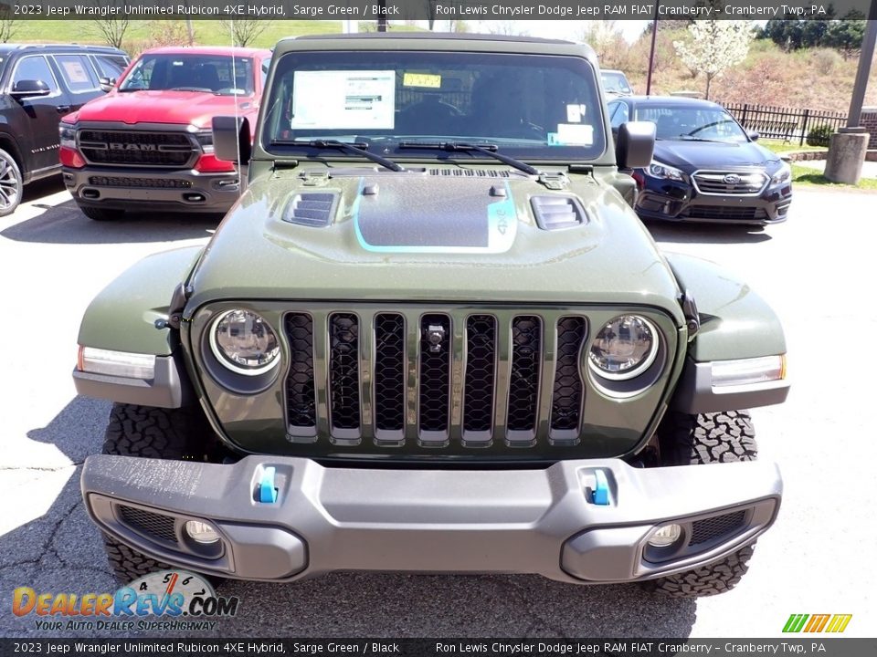 2023 Jeep Wrangler Unlimited Rubicon 4XE Hybrid Sarge Green / Black Photo #8