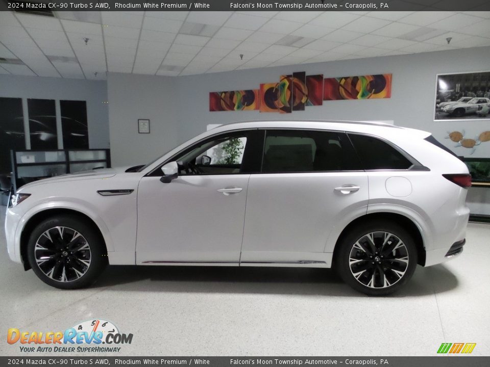 2024 Mazda CX-90 Turbo S AWD Rhodium White Premium / White Photo #6