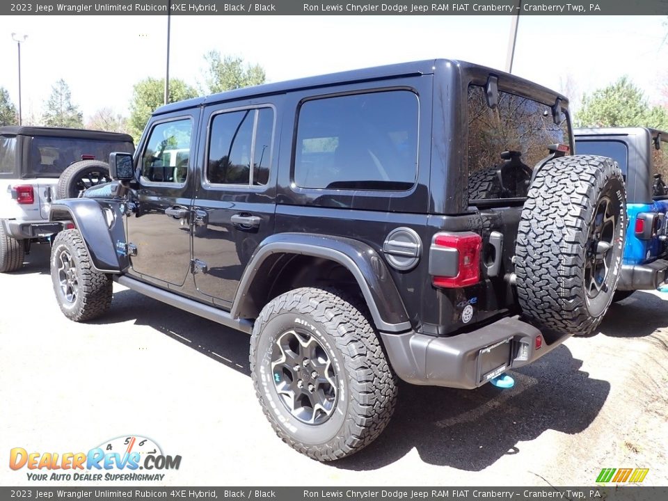 2023 Jeep Wrangler Unlimited Rubicon 4XE Hybrid Black / Black Photo #4