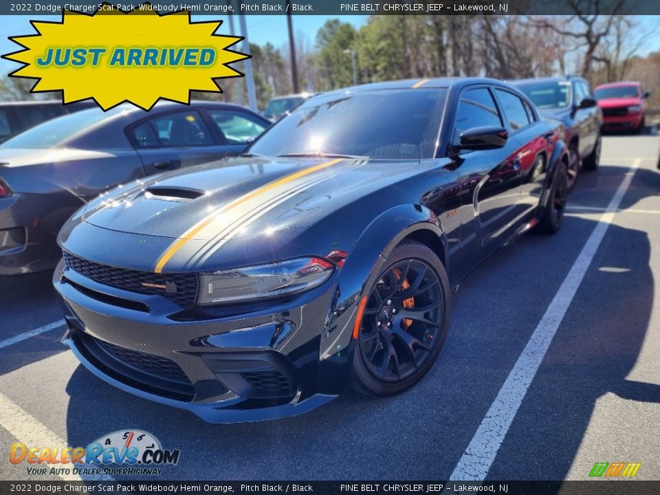 2022 Dodge Charger Scat Pack Widebody Hemi Orange Pitch Black / Black Photo #1