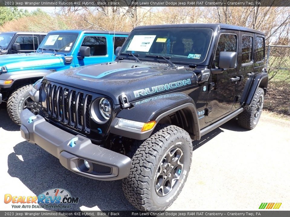 2023 Jeep Wrangler Unlimited Rubicon 4XE Hybrid Black / Black Photo #8