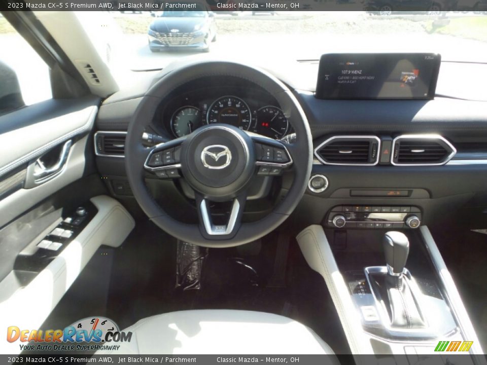 2023 Mazda CX-5 S Premium AWD Jet Black Mica / Parchment Photo #4