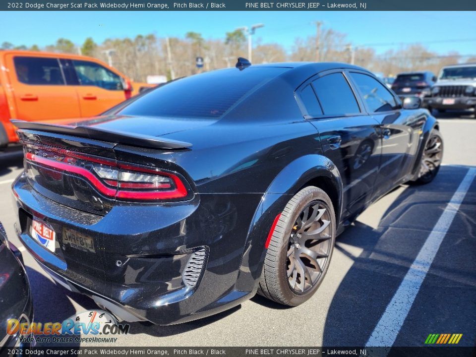 2022 Dodge Charger Scat Pack Widebody Hemi Orange Pitch Black / Black Photo #4