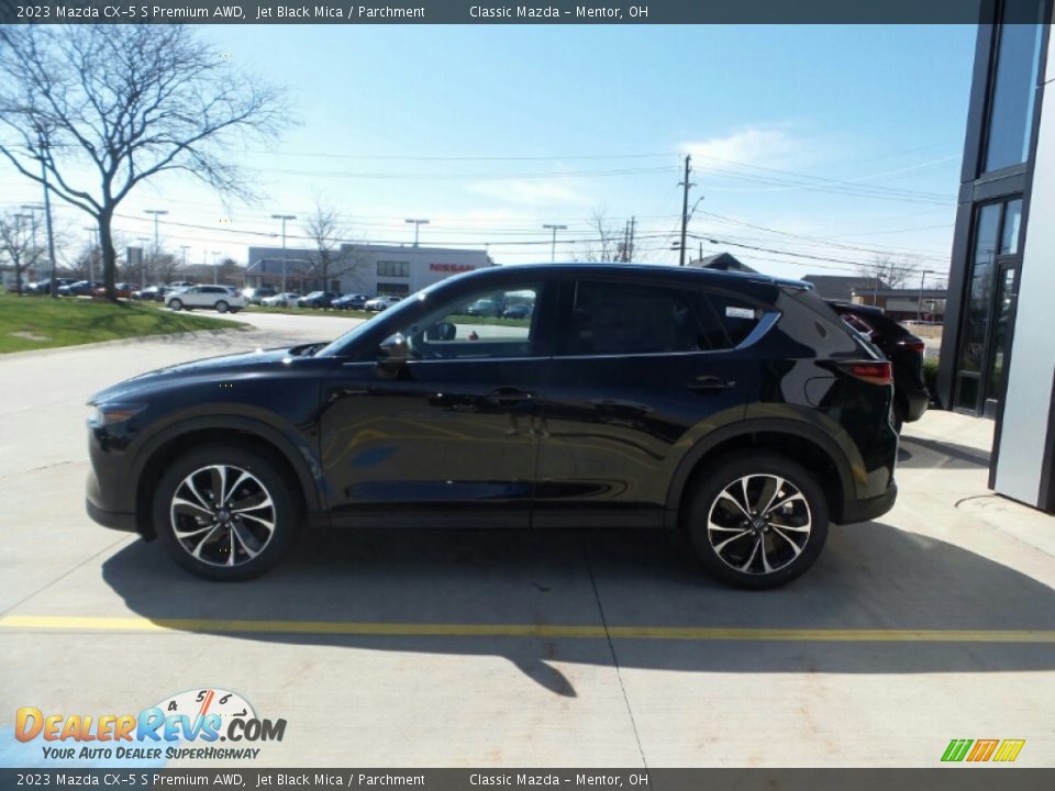 2023 Mazda CX-5 S Premium AWD Jet Black Mica / Parchment Photo #6