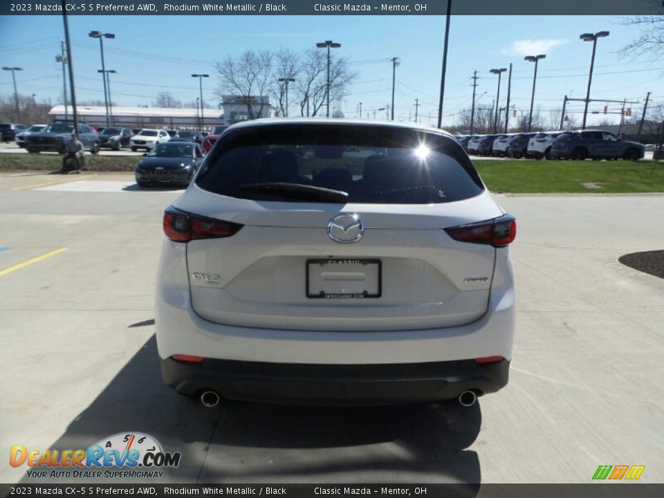 2023 Mazda CX-5 S Preferred AWD Rhodium White Metallic / Black Photo #5