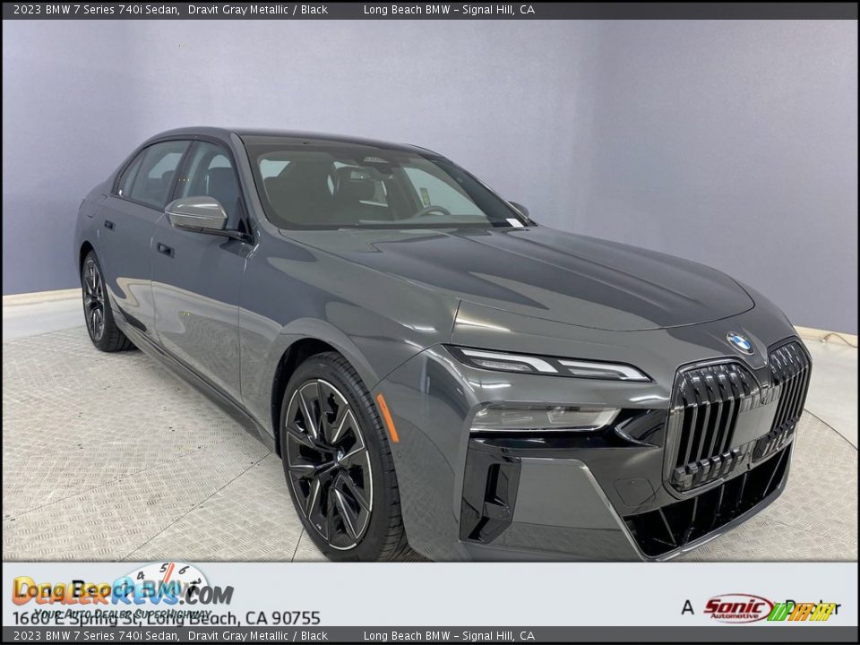 2023 BMW 7 Series 740i Sedan Dravit Gray Metallic / Black Photo #1