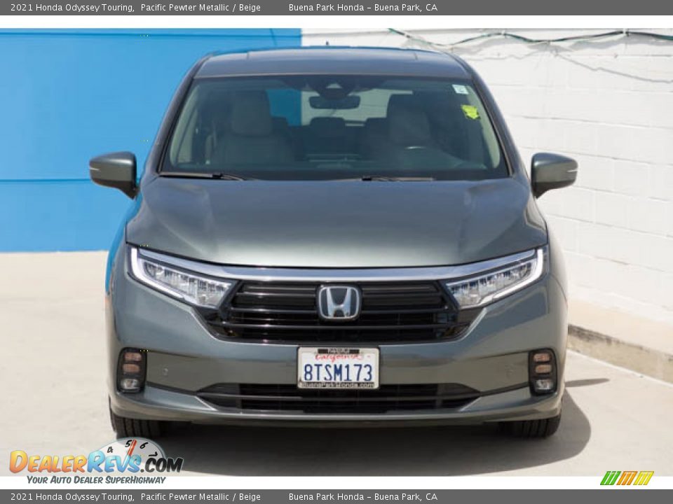 2021 Honda Odyssey Touring Pacific Pewter Metallic / Beige Photo #7