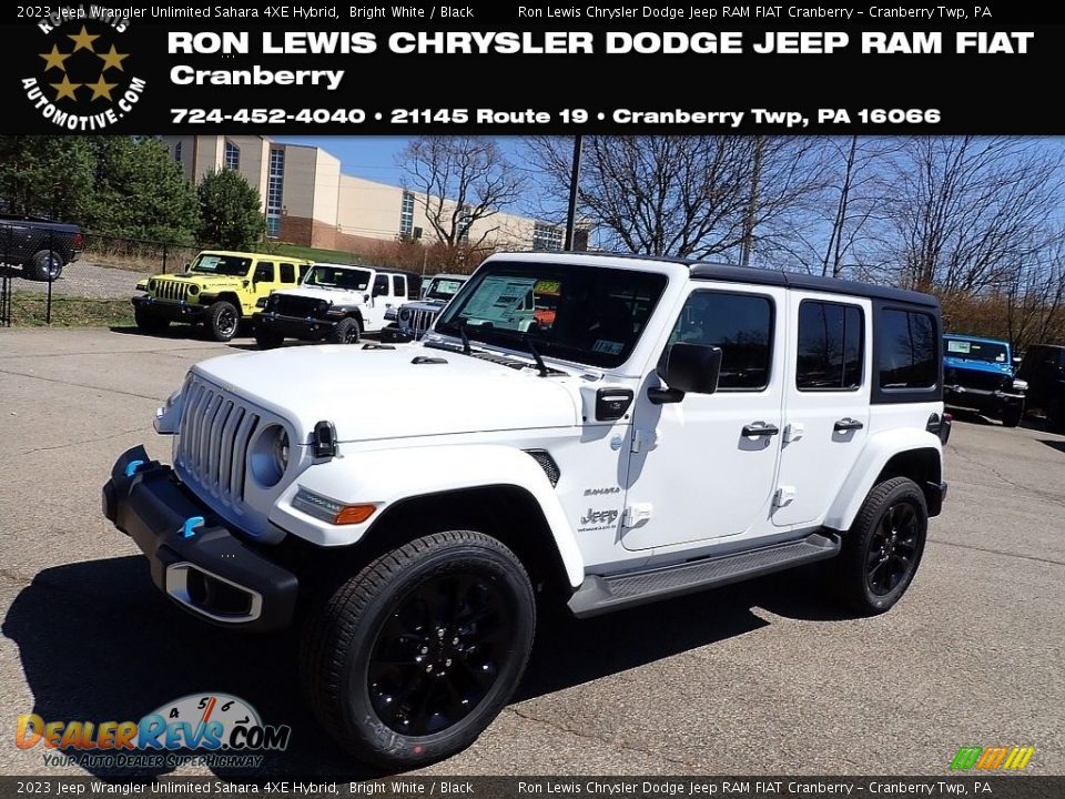 2023 Jeep Wrangler Unlimited Sahara 4XE Hybrid Bright White / Black Photo #1