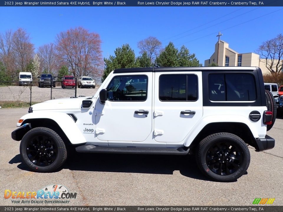 2023 Jeep Wrangler Unlimited Sahara 4XE Hybrid Bright White / Black Photo #2