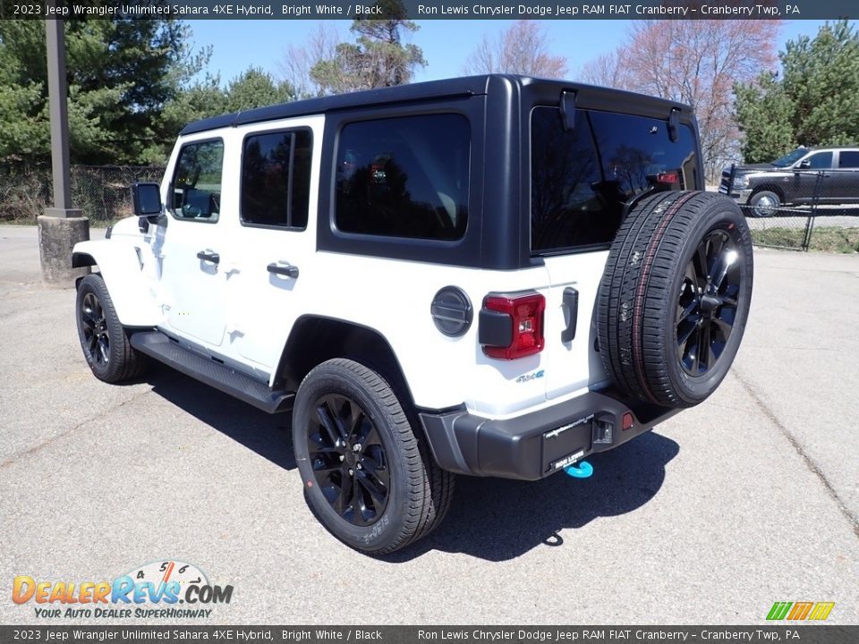 2023 Jeep Wrangler Unlimited Sahara 4XE Hybrid Bright White / Black Photo #3