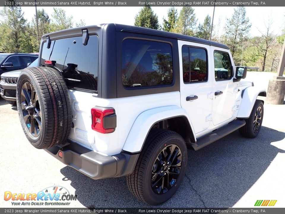 2023 Jeep Wrangler Unlimited Sahara 4XE Hybrid Bright White / Black Photo #5