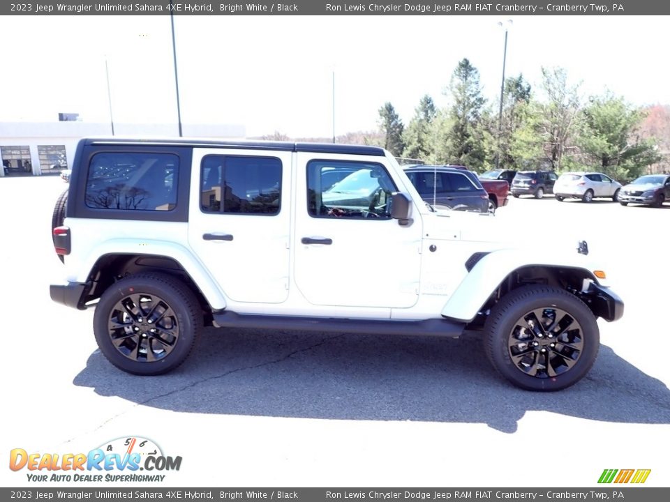 2023 Jeep Wrangler Unlimited Sahara 4XE Hybrid Bright White / Black Photo #6