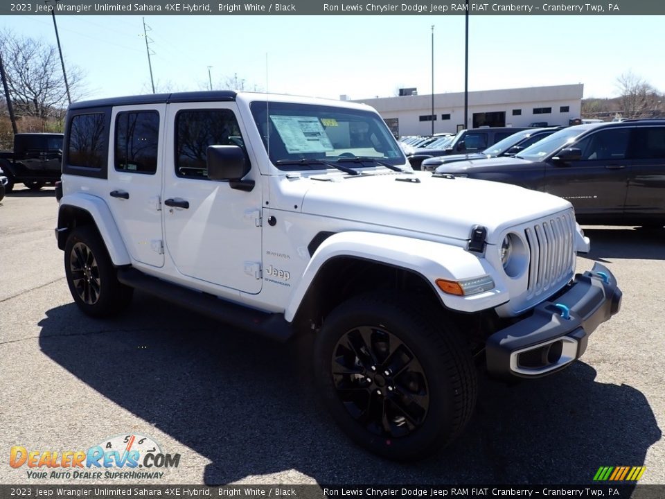 2023 Jeep Wrangler Unlimited Sahara 4XE Hybrid Bright White / Black Photo #7