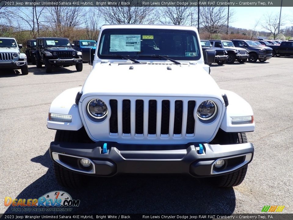 2023 Jeep Wrangler Unlimited Sahara 4XE Hybrid Bright White / Black Photo #8