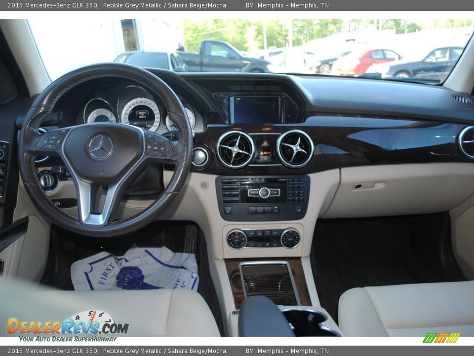 2015 Mercedes-Benz GLK 350 Pebble Grey Metallic / Sahara Beige/Mocha Photo #9