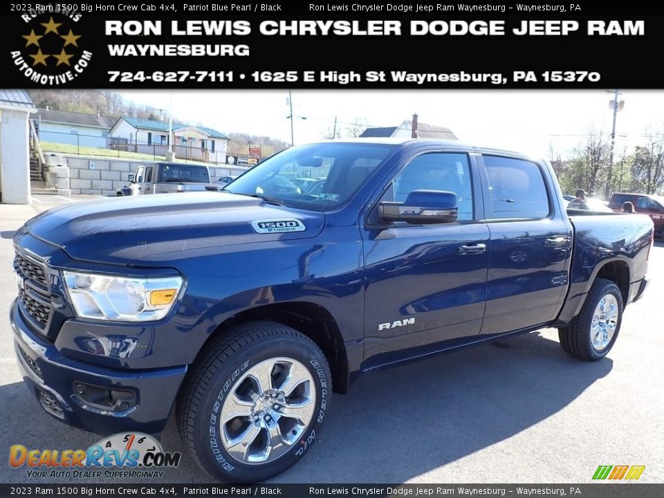 2023 Ram 1500 Big Horn Crew Cab 4x4 Patriot Blue Pearl / Black Photo #1