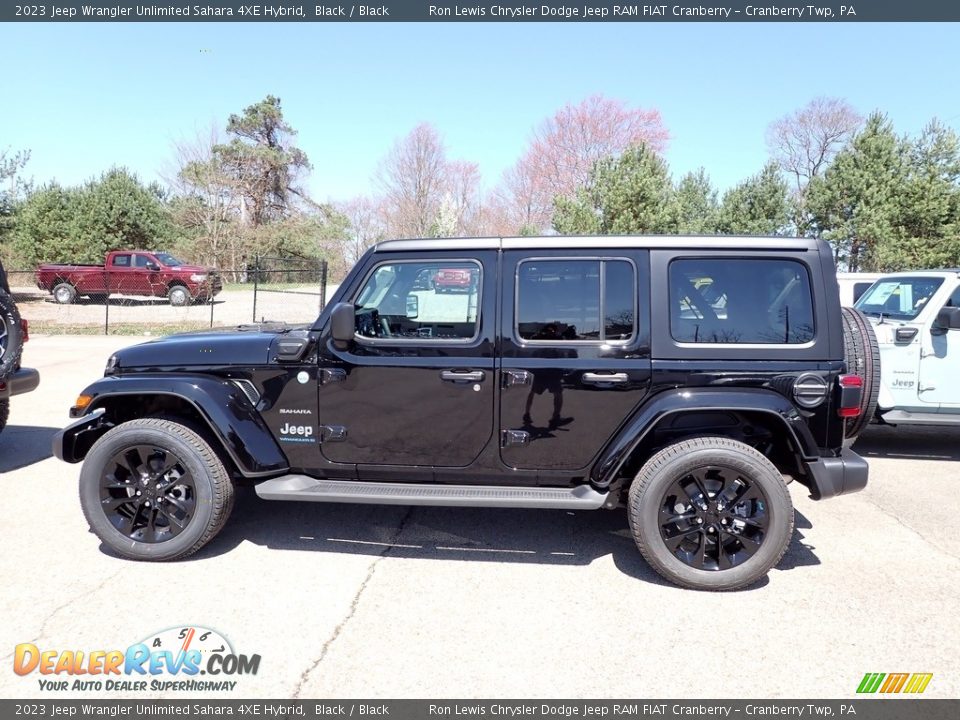 2023 Jeep Wrangler Unlimited Sahara 4XE Hybrid Black / Black Photo #2