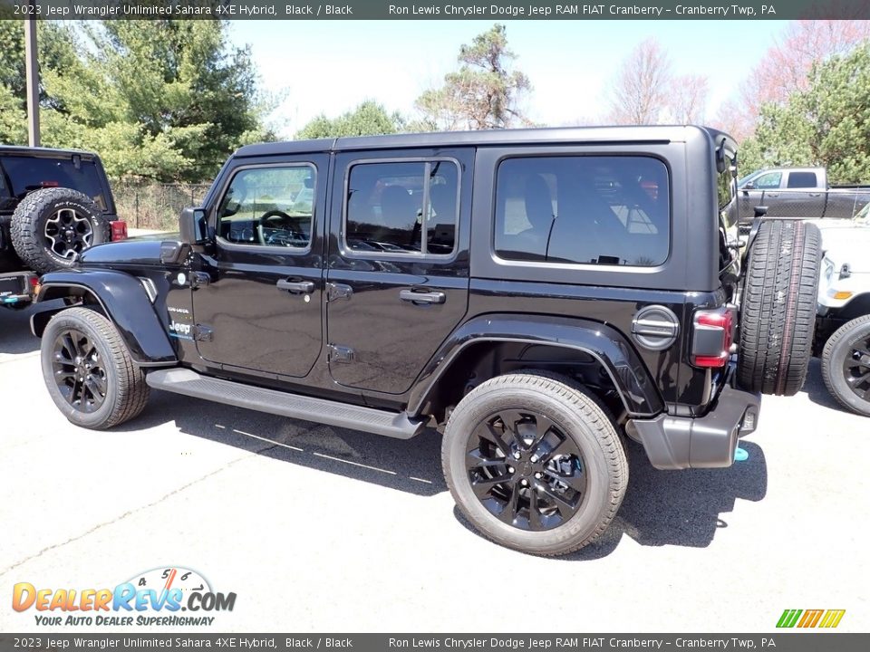 2023 Jeep Wrangler Unlimited Sahara 4XE Hybrid Black / Black Photo #3