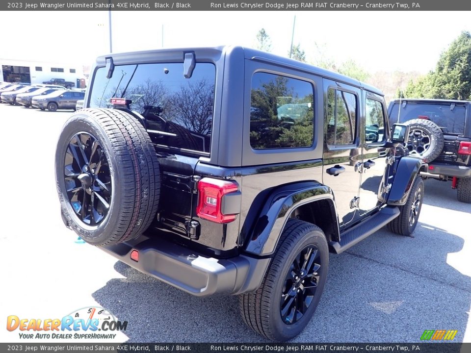 2023 Jeep Wrangler Unlimited Sahara 4XE Hybrid Black / Black Photo #5