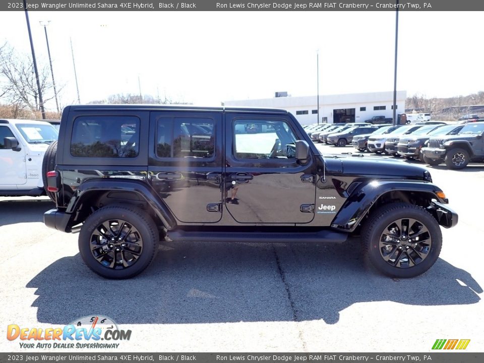 2023 Jeep Wrangler Unlimited Sahara 4XE Hybrid Black / Black Photo #6