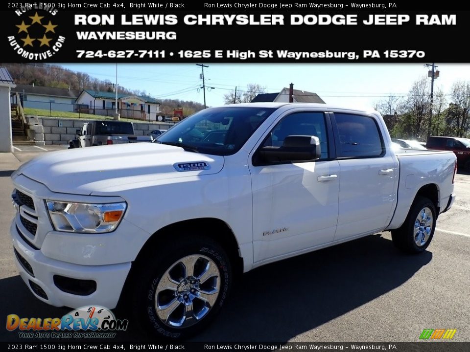 2023 Ram 1500 Big Horn Crew Cab 4x4 Bright White / Black Photo #1