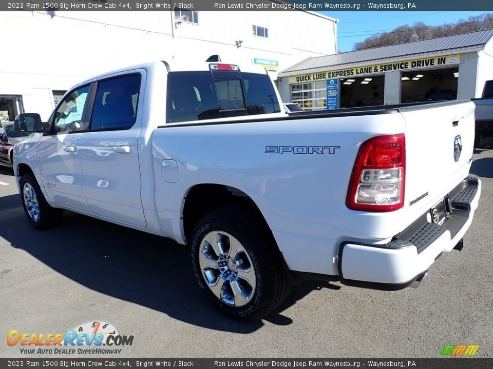 2023 Ram 1500 Big Horn Crew Cab 4x4 Bright White / Black Photo #3