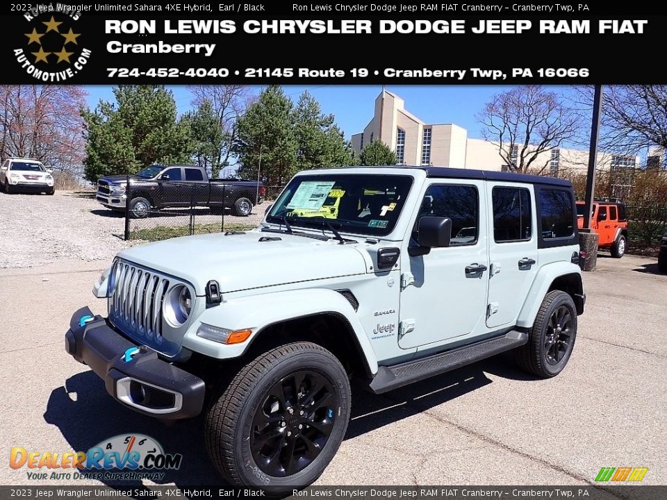 2023 Jeep Wrangler Unlimited Sahara 4XE Hybrid Earl / Black Photo #1