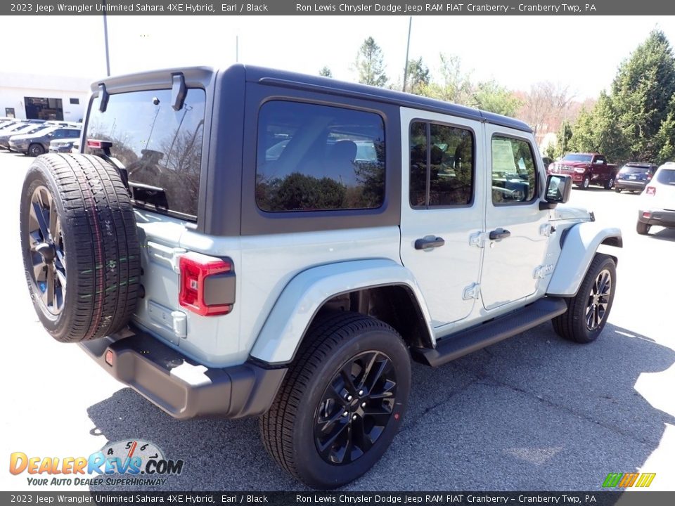 2023 Jeep Wrangler Unlimited Sahara 4XE Hybrid Earl / Black Photo #5