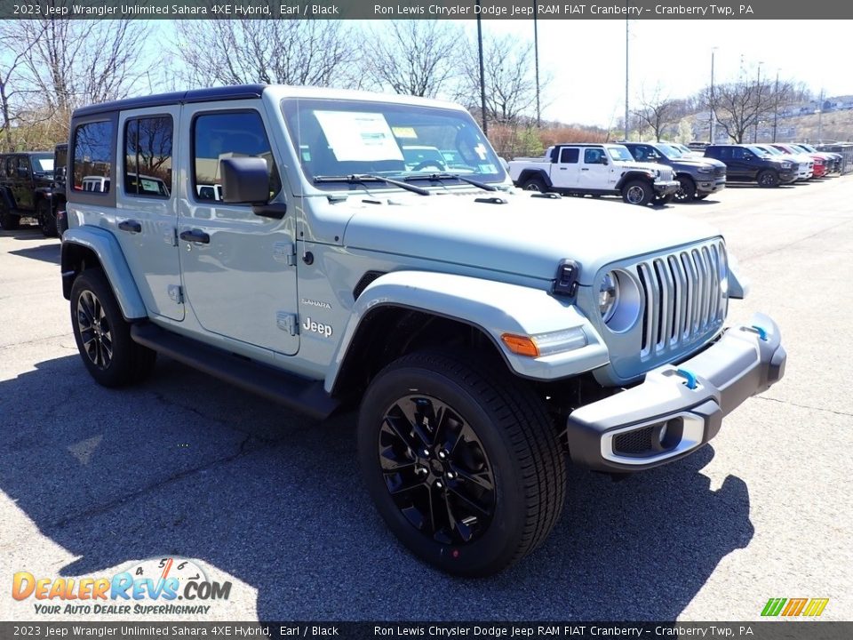 2023 Jeep Wrangler Unlimited Sahara 4XE Hybrid Earl / Black Photo #7