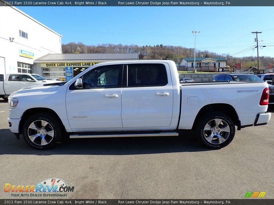 2023 Ram 1500 Laramie Crew Cab 4x4 Bright White / Black Photo #2